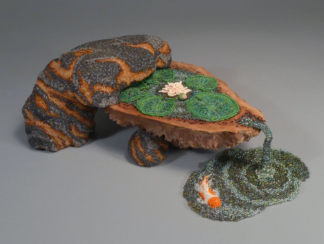 Grigsby Rocky Start (Koi) Teapot - overall